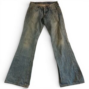 VTG Lucky Brand Dungarees Bootcut Jeans Womens 29 Blue Denim Stretch Made In USA